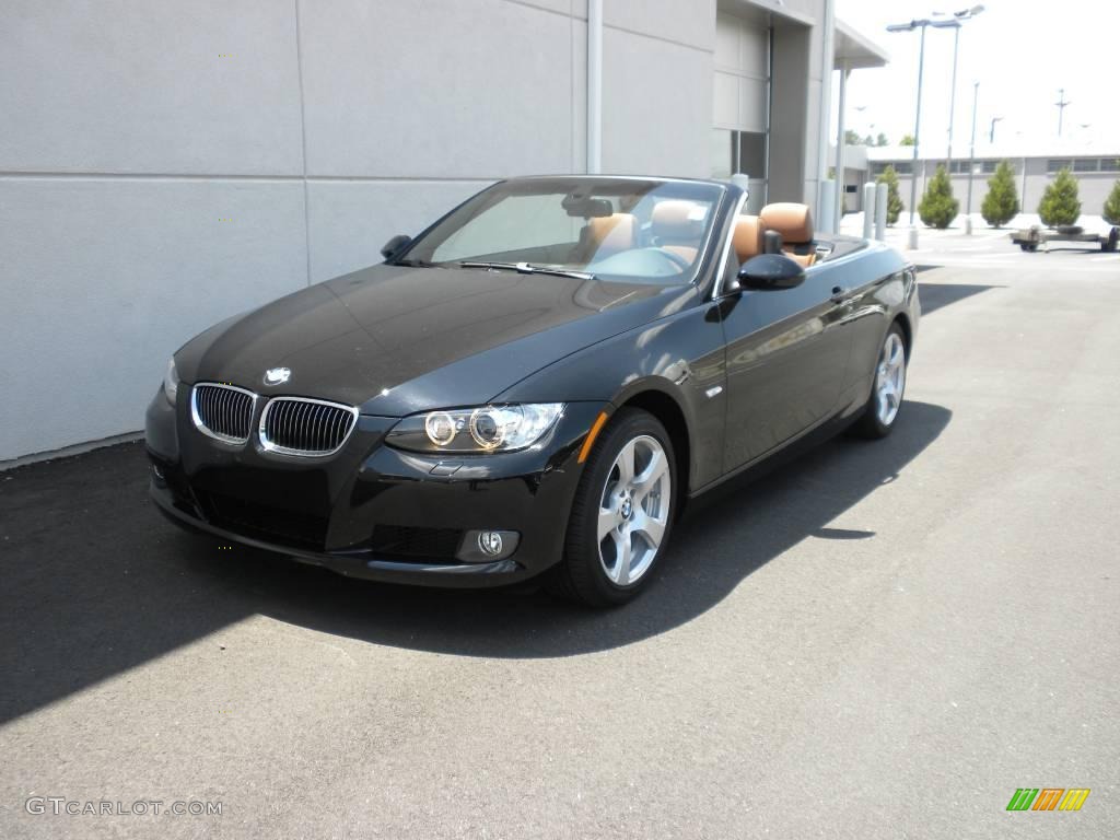 2009 3 Series 328i Convertible - Jet Black / Saddle Brown Dakota Leather photo #2