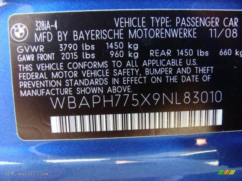 2009 3 Series 328i Sedan - Montego Blue Metallic / Grey photo #26