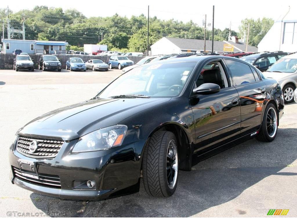 2006 Altima 3.5 SE-R - Super Black / Charcoal/Gray photo #1