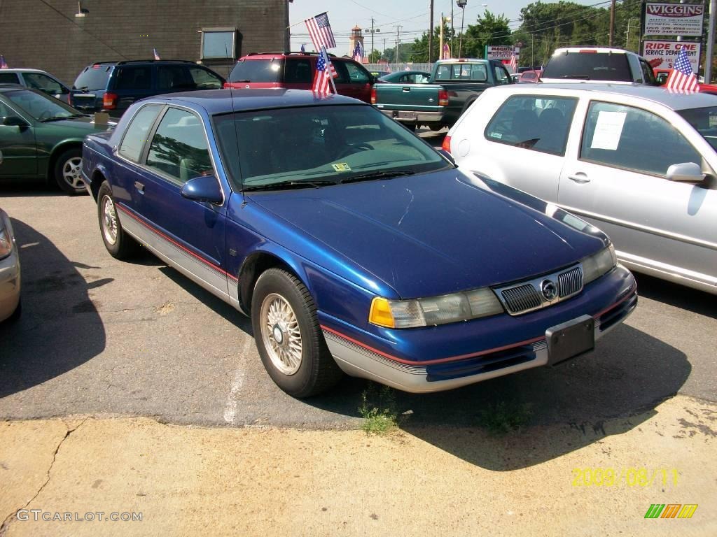 1995 Cougar XR7 V8 - Chameleon Blue Metallic / Gray photo #1