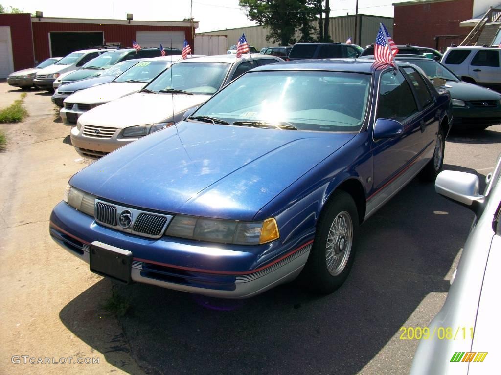 1995 Cougar XR7 V8 - Chameleon Blue Metallic / Gray photo #2