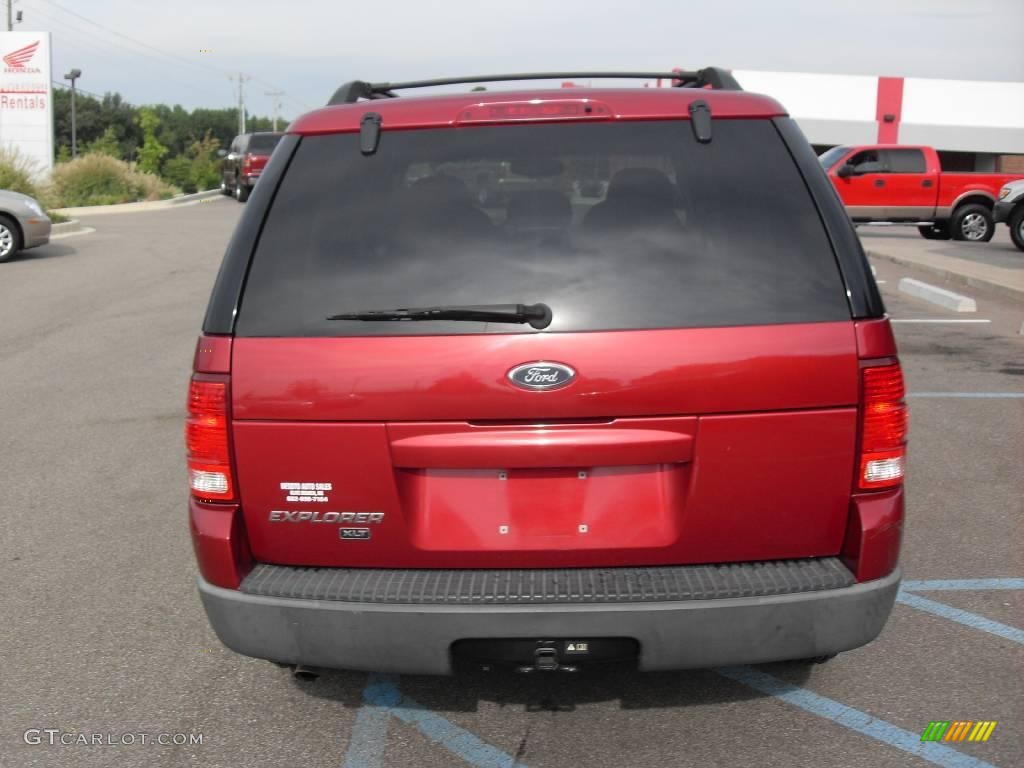 2003 Explorer XLT 4x4 - Redfire Metallic / Medium Parchment Beige photo #7