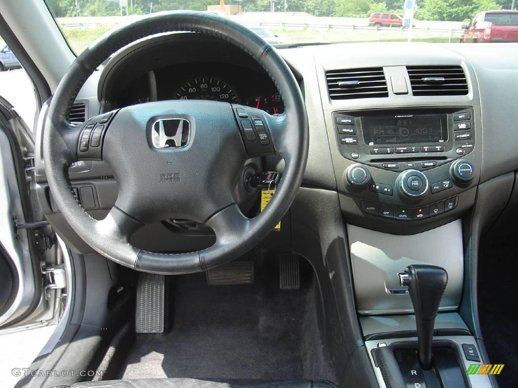 2003 Accord EX V6 Sedan - Satin Silver Metallic / Black photo #17