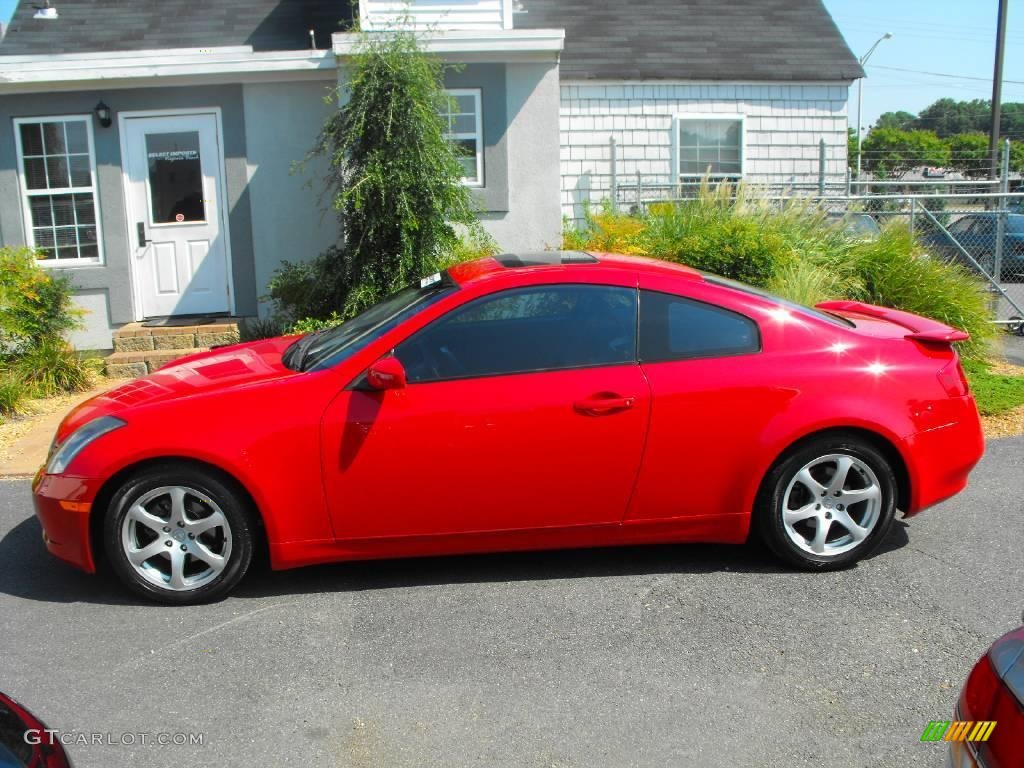 2003 G 35 Coupe - Laser Red / Graphite photo #10