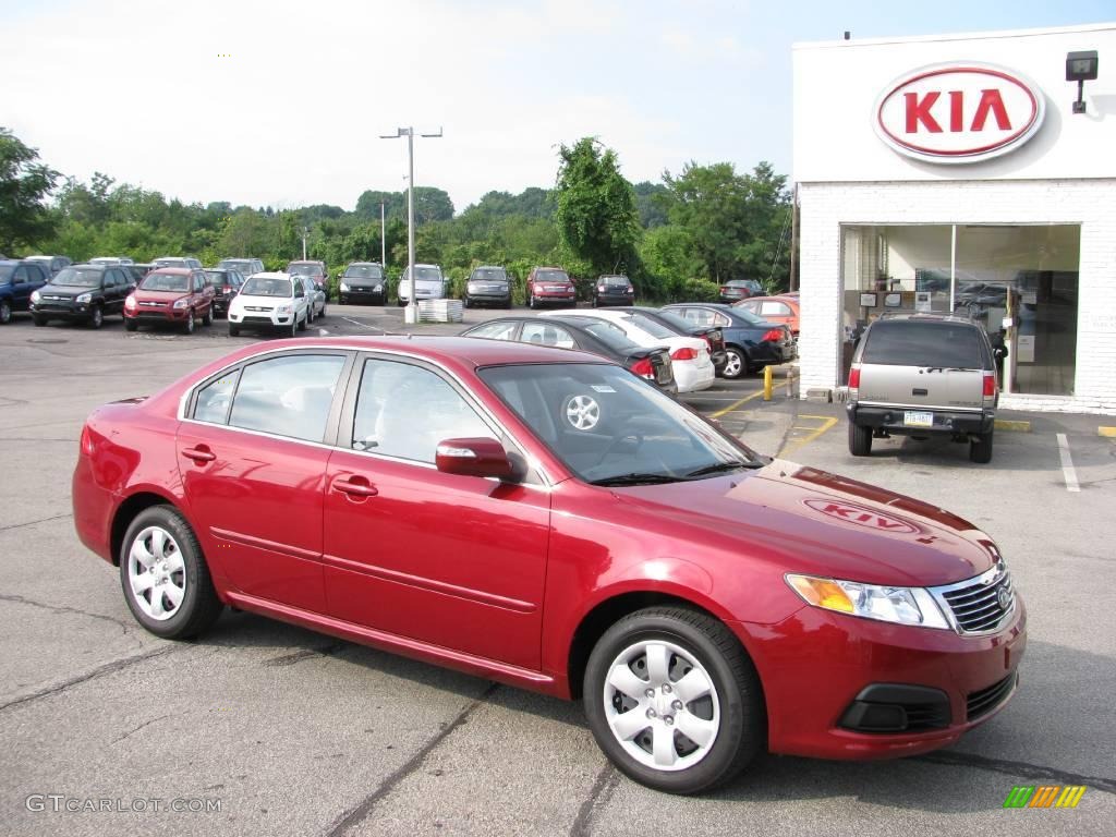 2009 Optima LX - Ruby Red / Gray photo #1