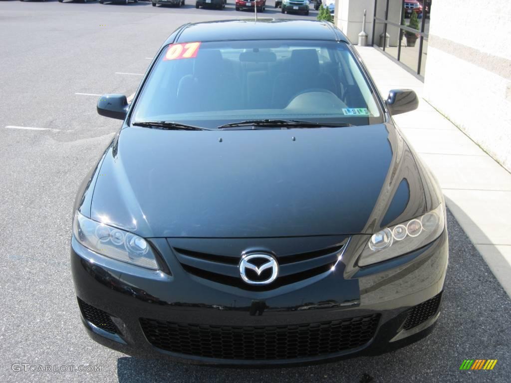 2007 MAZDA6 s Sport Sedan - Onyx Black / Black photo #2