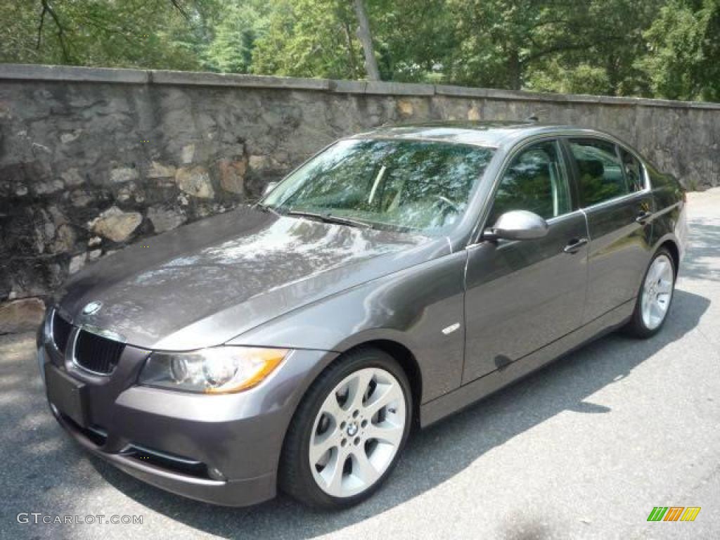 2007 3 Series 335i Sedan - Sparkling Graphite Metallic / Black photo #2