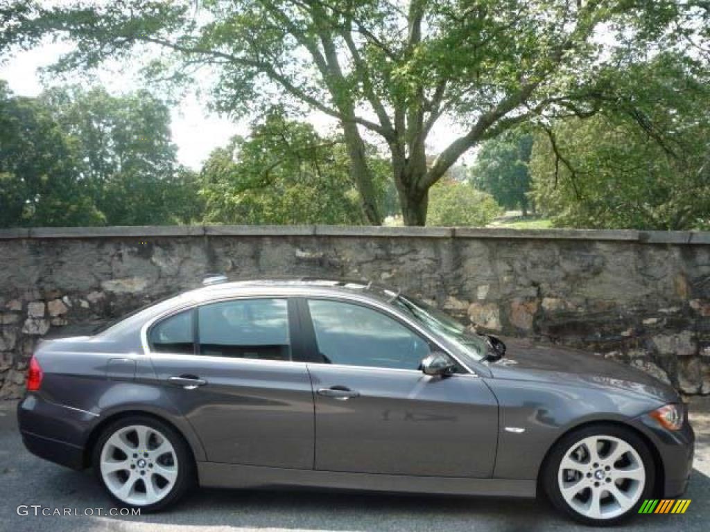 2007 3 Series 335i Sedan - Sparkling Graphite Metallic / Black photo #3