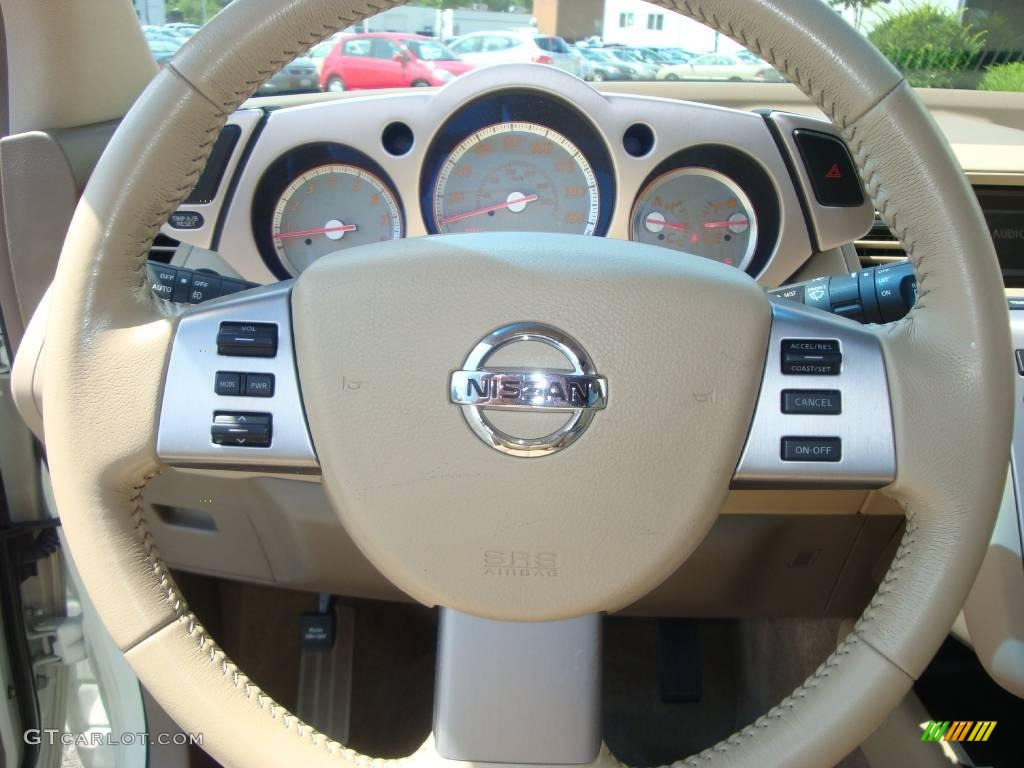 2006 Murano SL AWD - Glacier Pearl / Cafe Latte photo #31