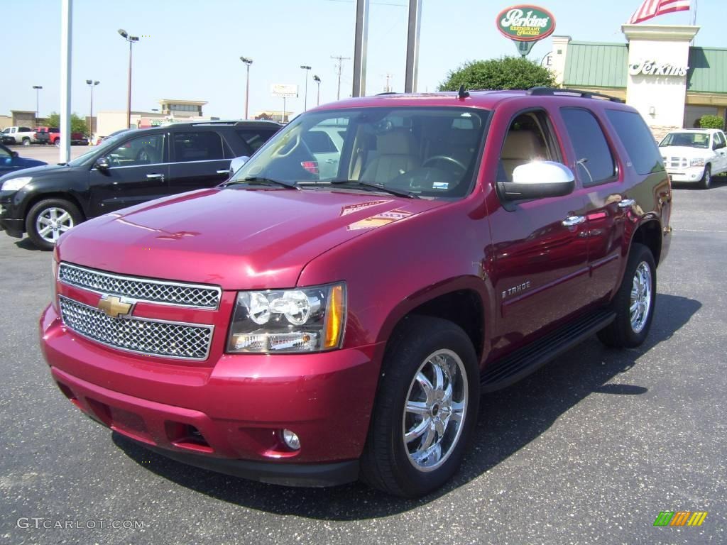 2007 Tahoe LTZ 4x4 - Sport Red Metallic / Light Cashmere/Ebony photo #1