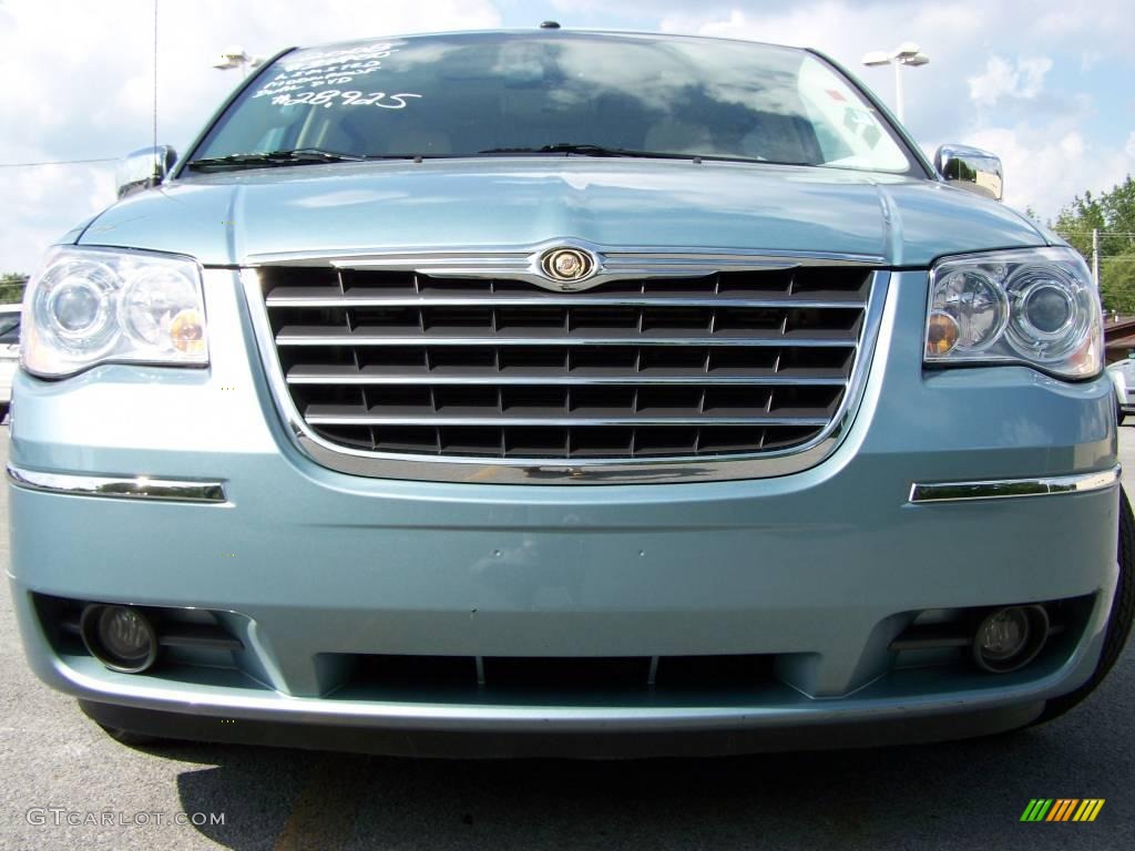 2008 Town & Country Limited - Clearwater Blue Pearlcoat / Medium Pebble Beige/Cream photo #2