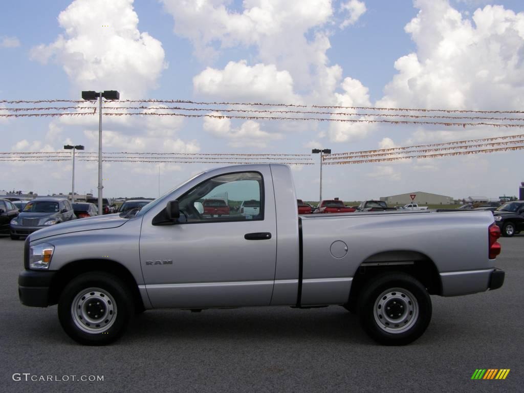 2008 Ram 1500 ST Regular Cab - Bright Silver Metallic / Medium Slate Gray photo #6