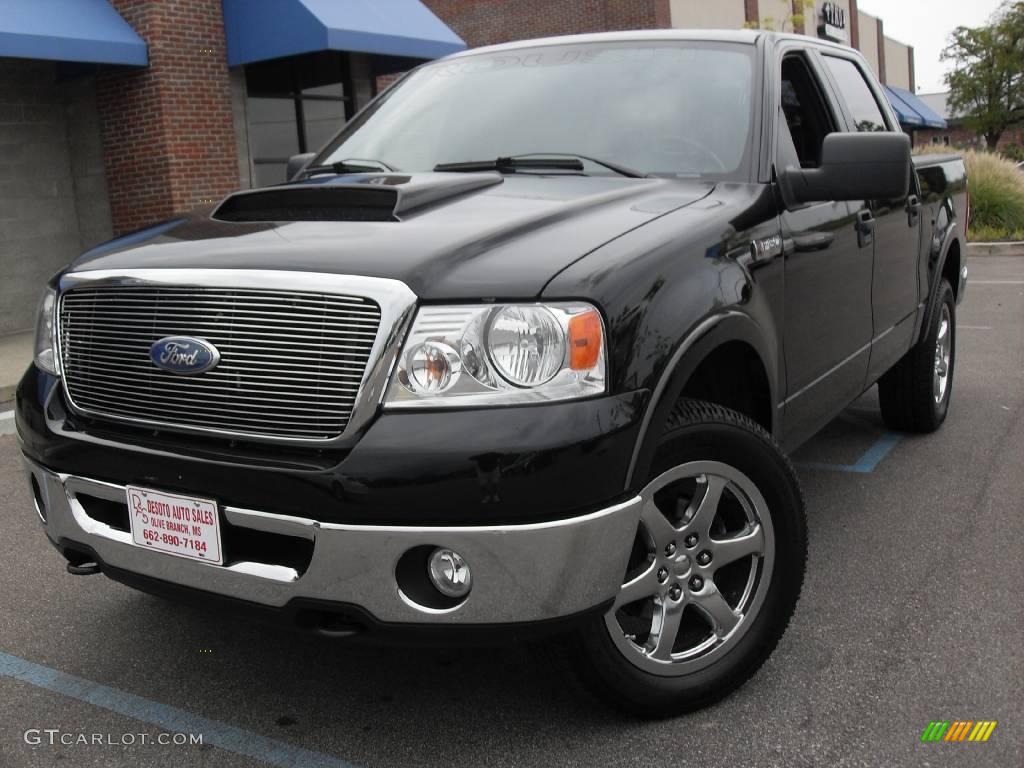 2006 F150 Lariat SuperCrew 4x4 - Black / Black photo #2