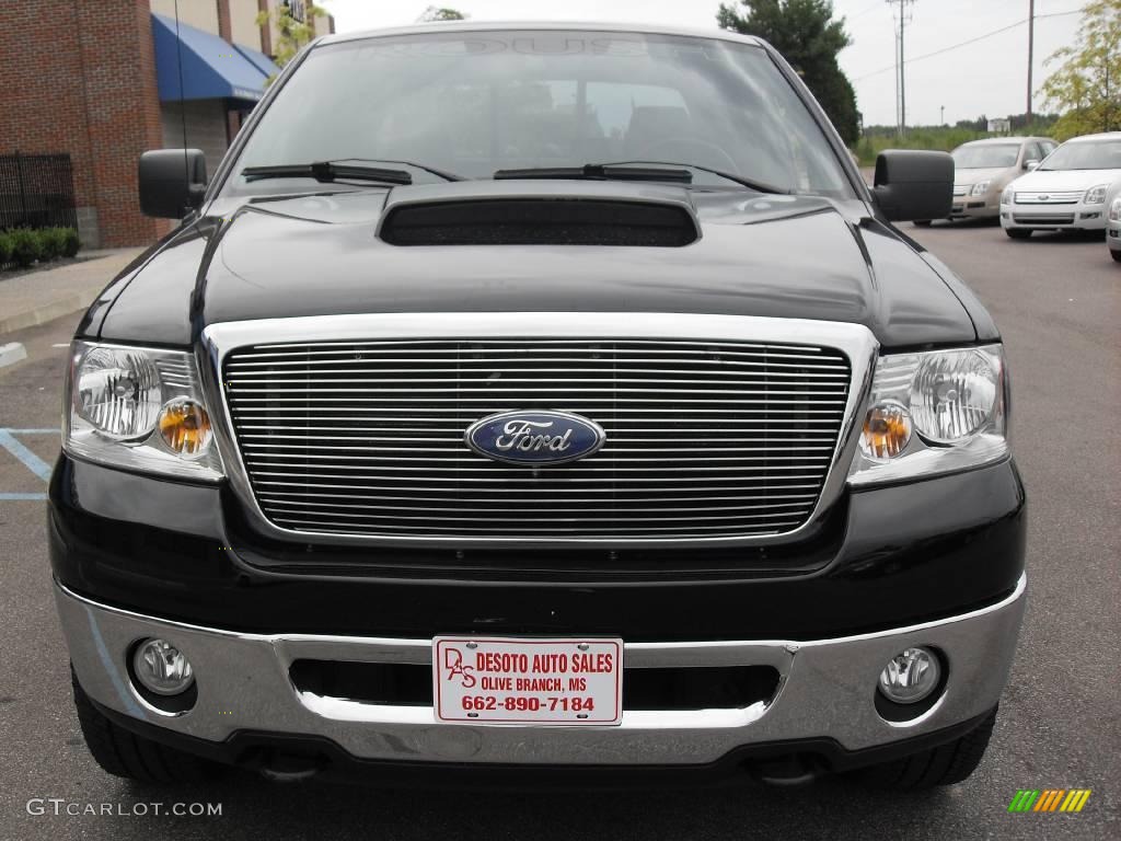2006 F150 Lariat SuperCrew 4x4 - Black / Black photo #3