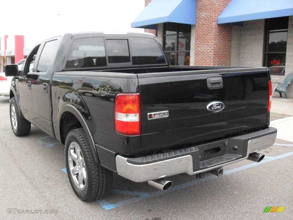 2006 F150 Lariat SuperCrew 4x4 - Black / Black photo #8