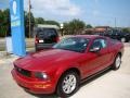 2008 Dark Candy Apple Red Ford Mustang V6 Deluxe Coupe  photo #3