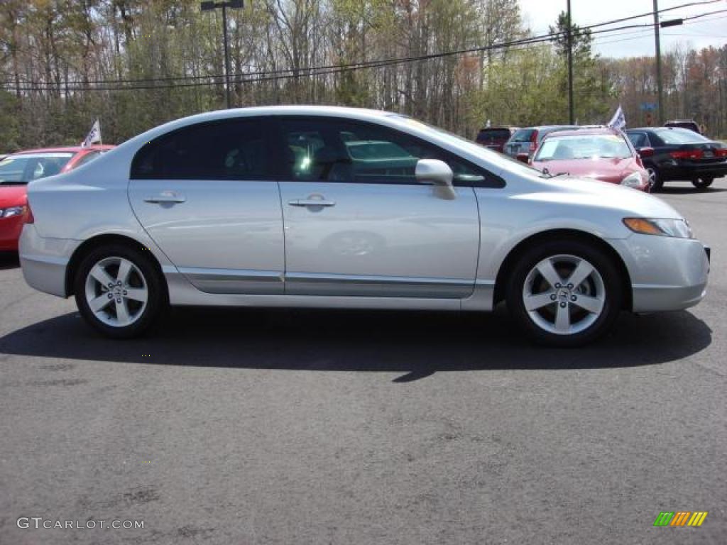 2007 Civic EX Sedan - Alabaster Silver Metallic / Gray photo #7