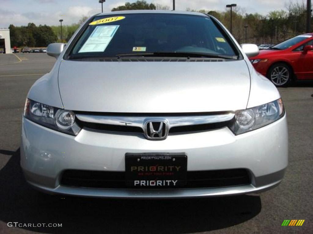 2007 Civic EX Sedan - Alabaster Silver Metallic / Gray photo #9