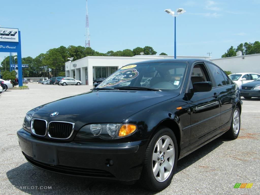 2002 3 Series 325i Sedan - Jet Black / Beige photo #1