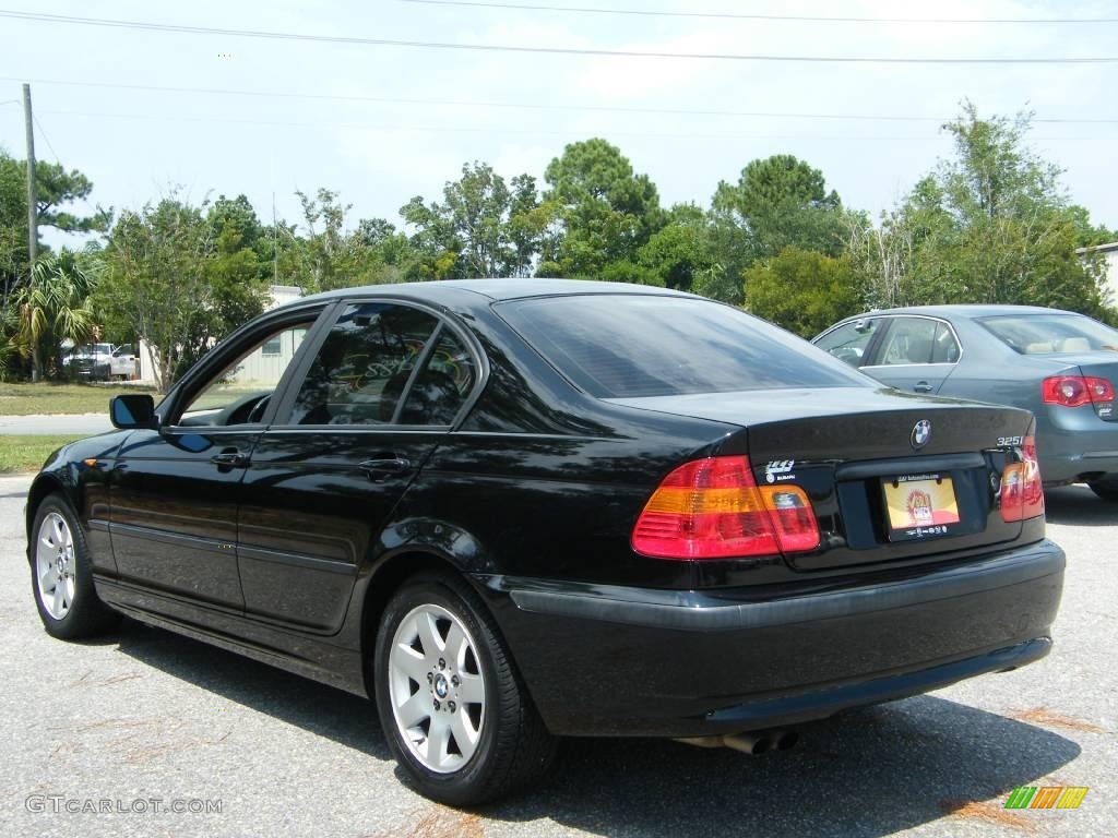 2002 3 Series 325i Sedan - Jet Black / Beige photo #3