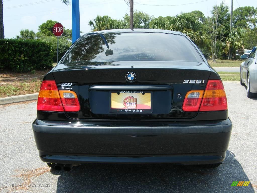 2002 3 Series 325i Sedan - Jet Black / Beige photo #4