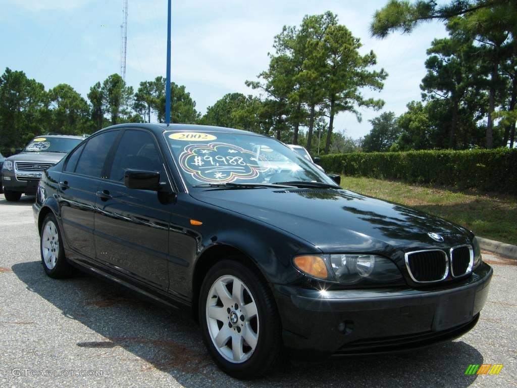 2002 3 Series 325i Sedan - Jet Black / Beige photo #7