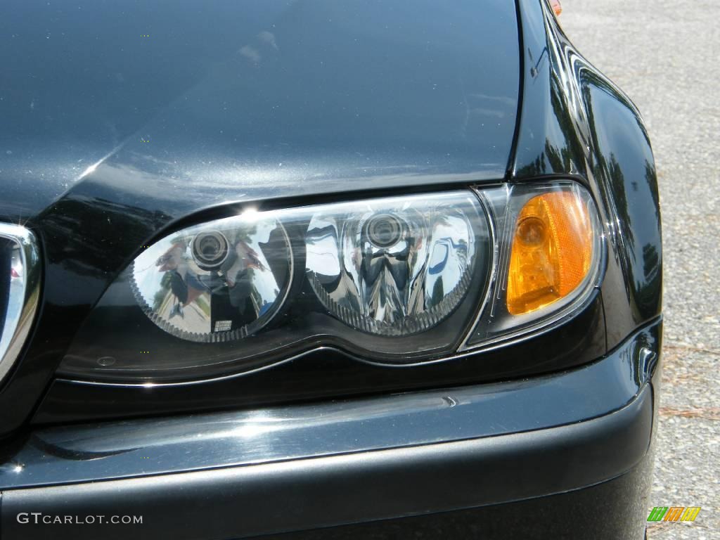2002 3 Series 325i Sedan - Jet Black / Beige photo #9