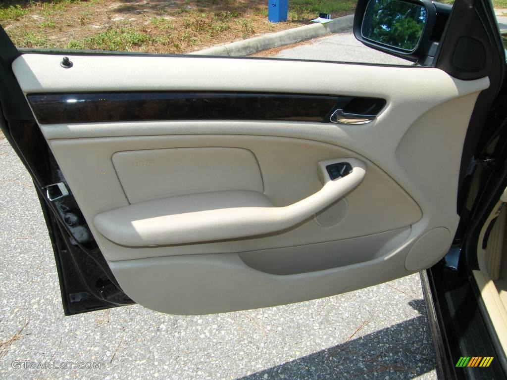 2002 3 Series 325i Sedan - Jet Black / Beige photo #17