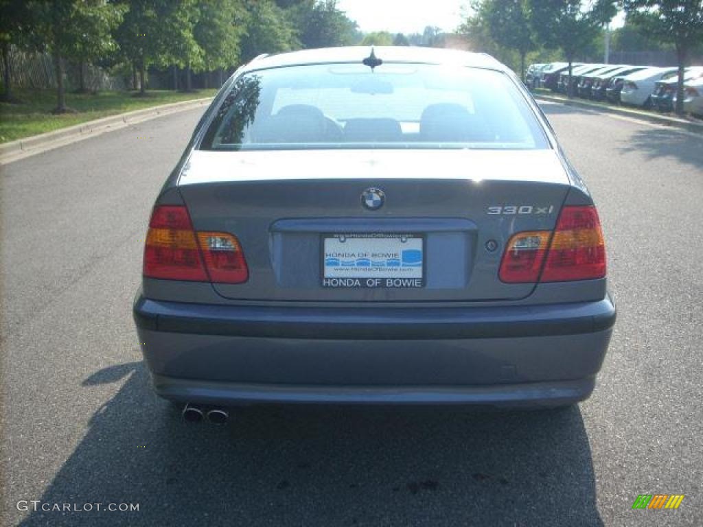 2005 3 Series 330xi Sedan - Steel Blue Metallic / Grey photo #4