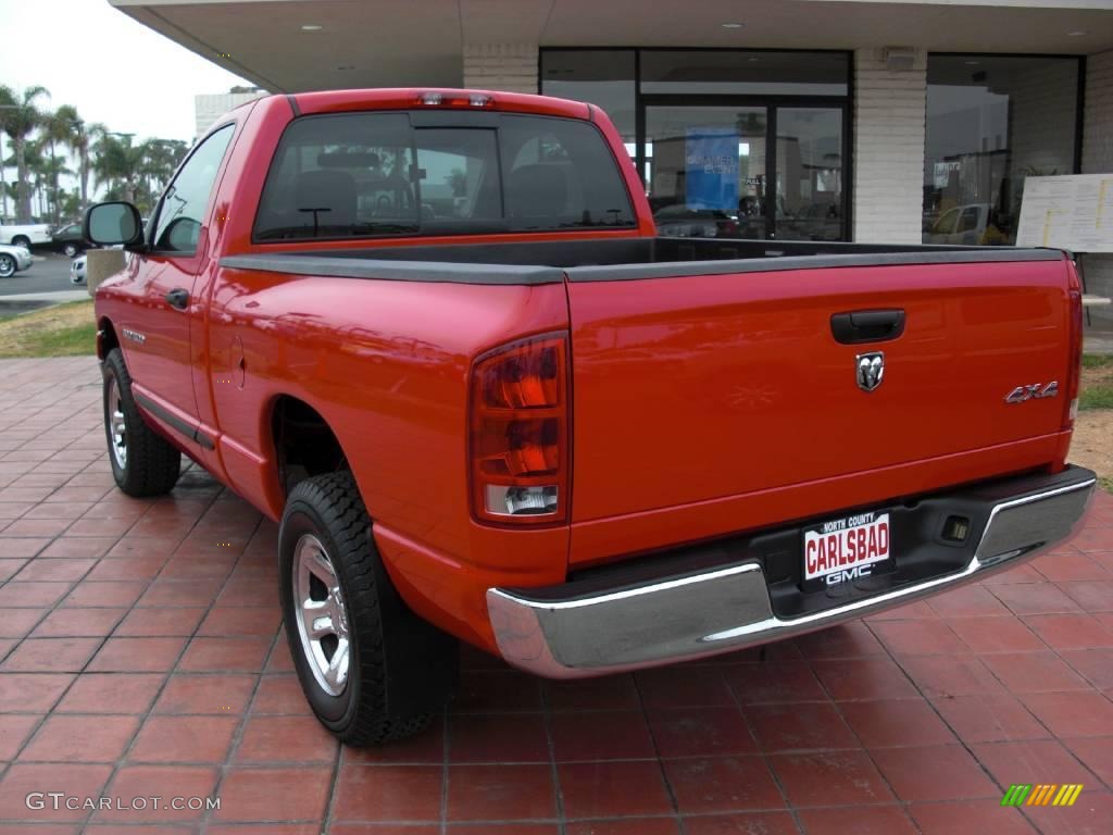 2005 Ram 1500 ST Regular Cab 4x4 - Flame Red / Dark Slate Gray photo #3