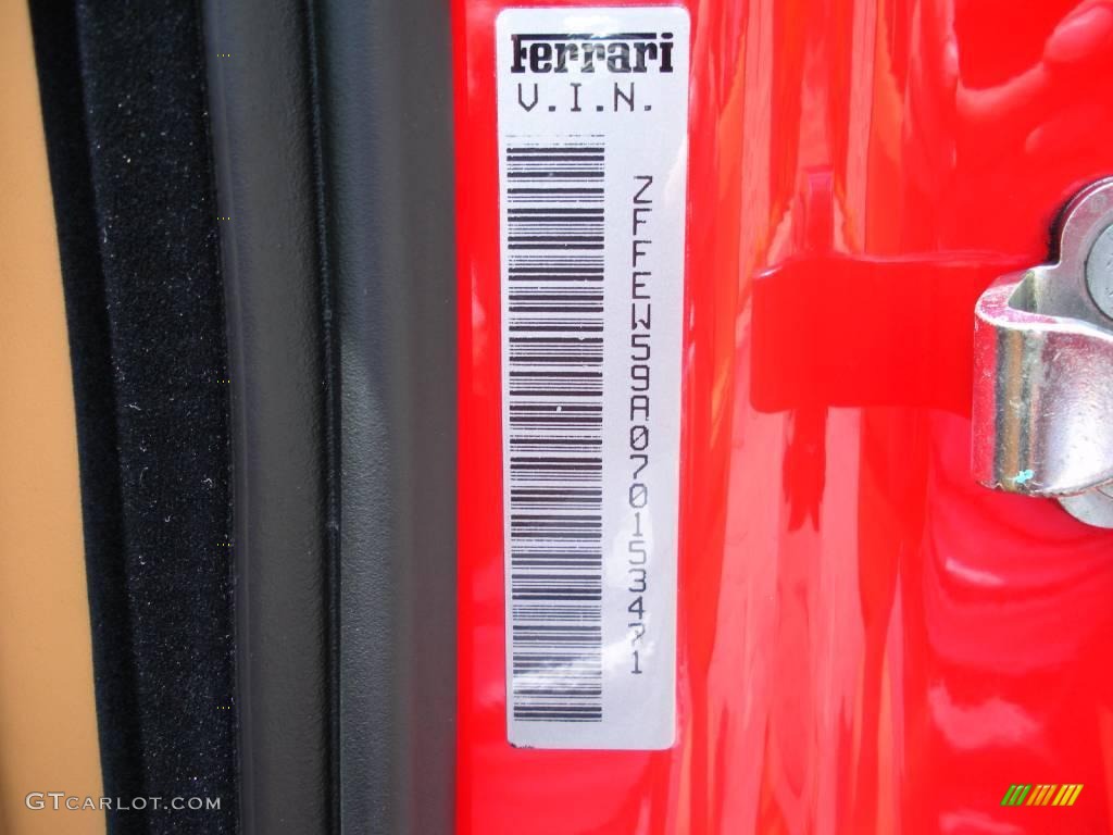 2007 Ferrari F430 Spider F1 Info Tag Photo #15982048