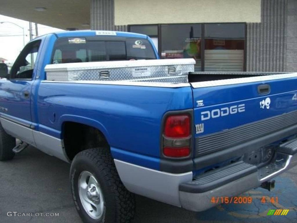 2000 Ram 1500 SLT Regular Cab 4x4 - Intense Blue Pearlcoat / Mist Gray photo #4