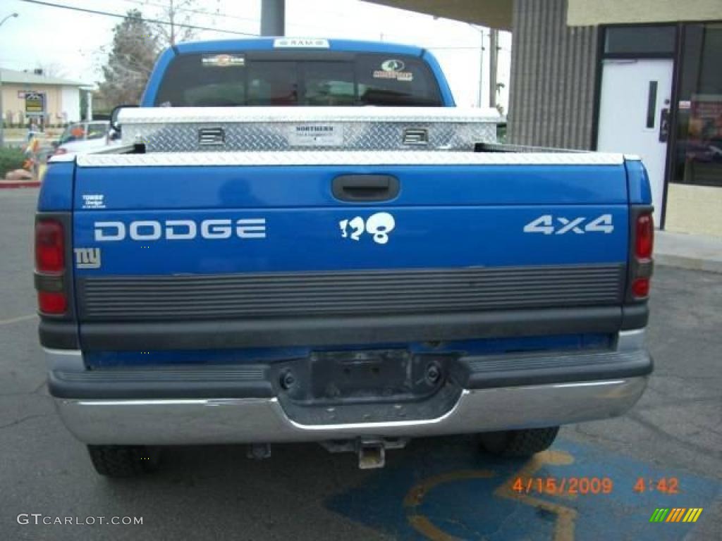 2000 Ram 1500 SLT Regular Cab 4x4 - Intense Blue Pearlcoat / Mist Gray photo #5