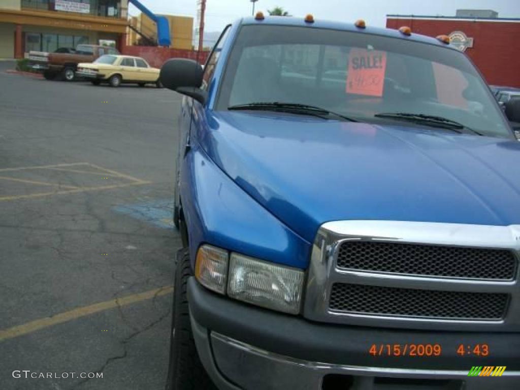 2000 Ram 1500 SLT Regular Cab 4x4 - Intense Blue Pearlcoat / Mist Gray photo #12