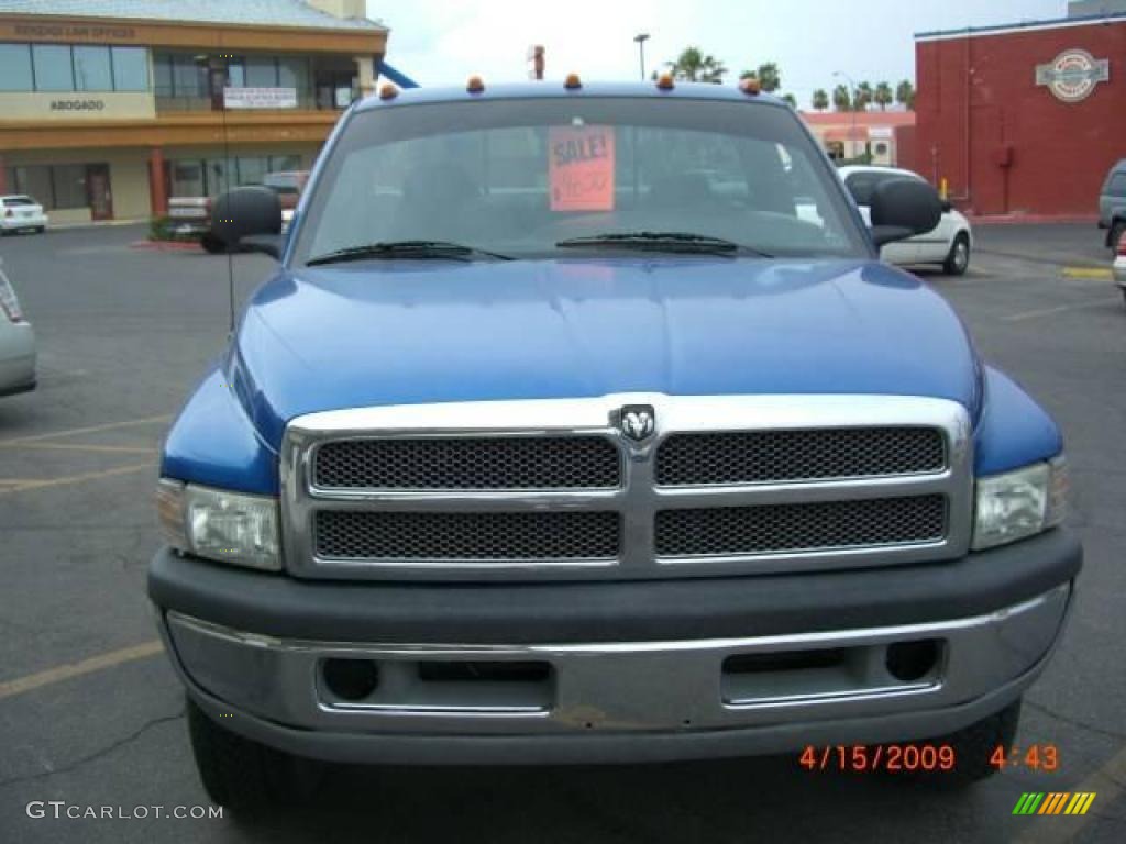 2000 Ram 1500 SLT Regular Cab 4x4 - Intense Blue Pearlcoat / Mist Gray photo #14