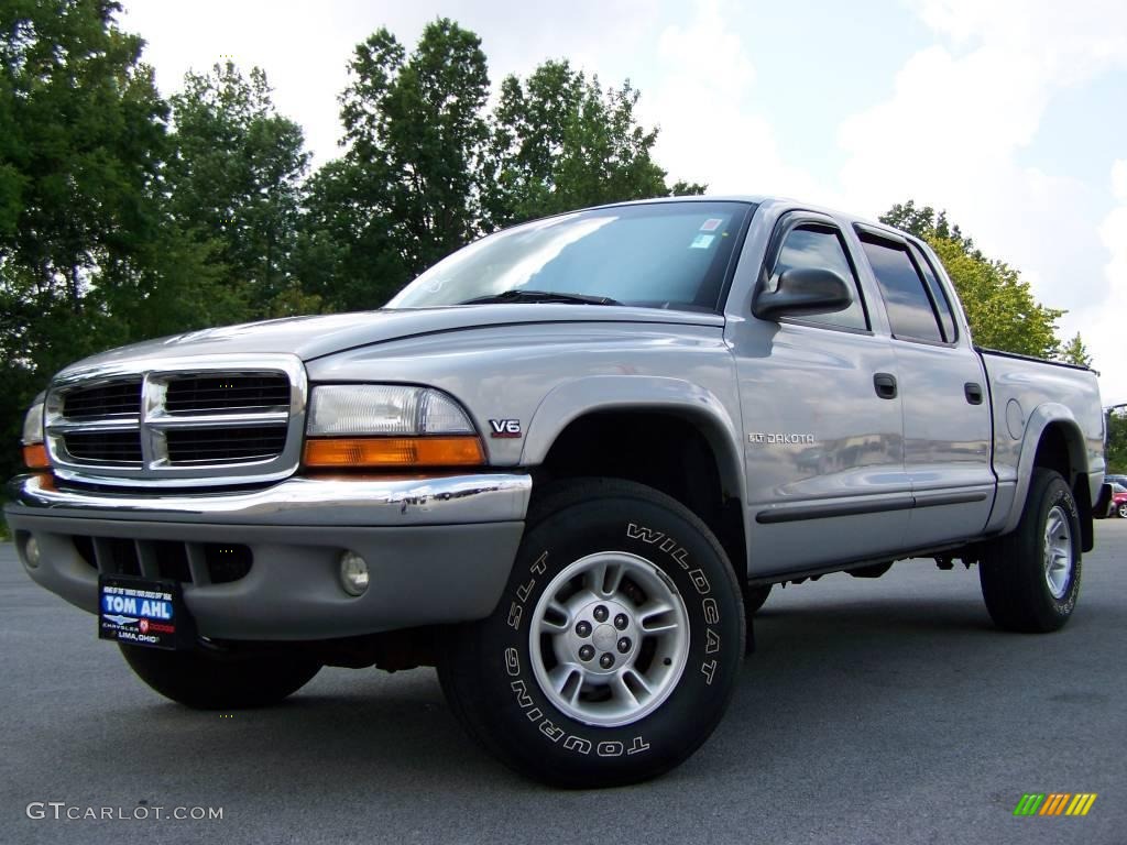 2000 Dakota SLT Crew Cab 4x4 - Light Driftwood Satin Glow / Mist Gray photo #5