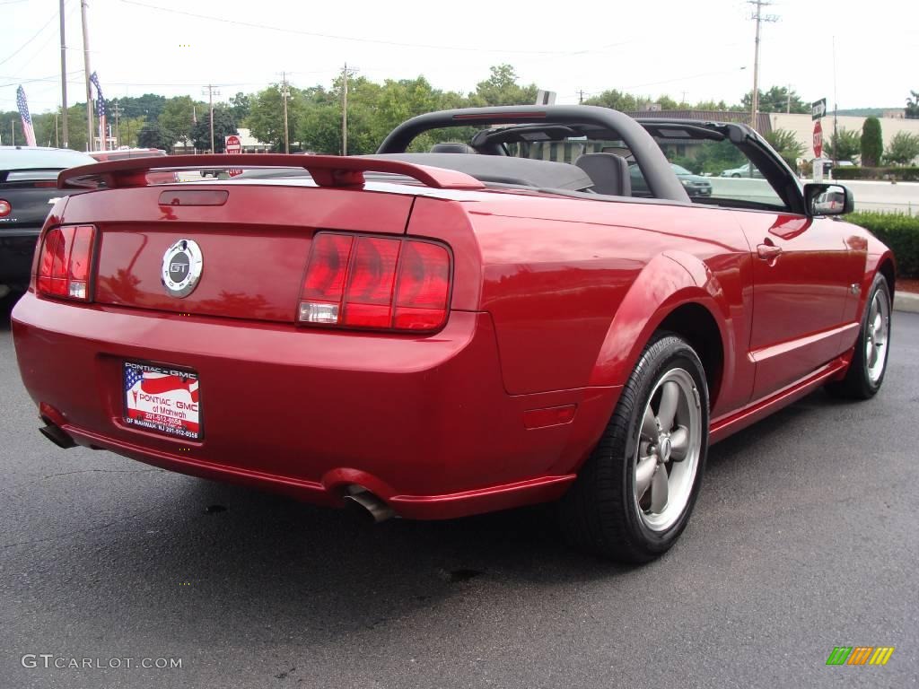 2006 Mustang GT Premium Convertible - Redfire Metallic / Dark Charcoal photo #5