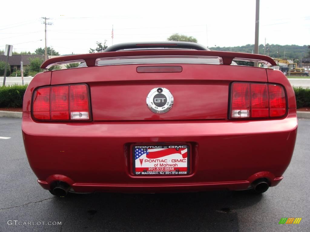 2006 Mustang GT Premium Convertible - Redfire Metallic / Dark Charcoal photo #6