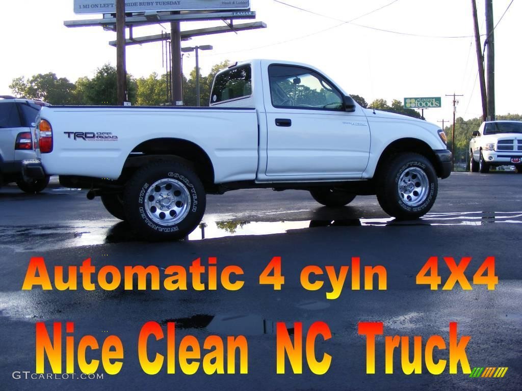 2004 Tacoma Regular Cab 4x4 - Super White / Oak photo #1
