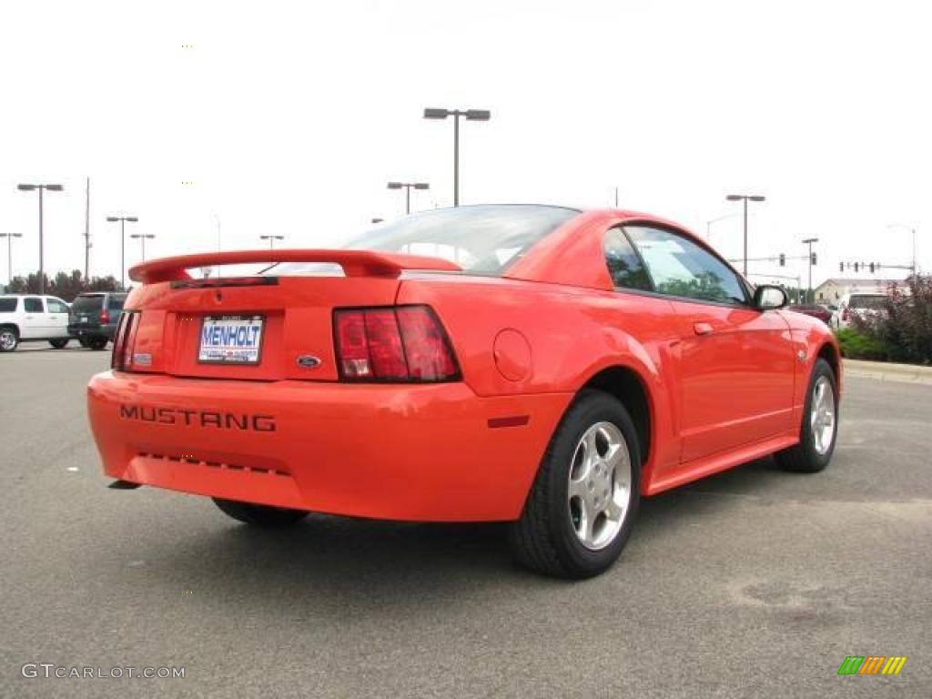 2004 Mustang V6 Coupe - Competition Orange / Dark Charcoal photo #5