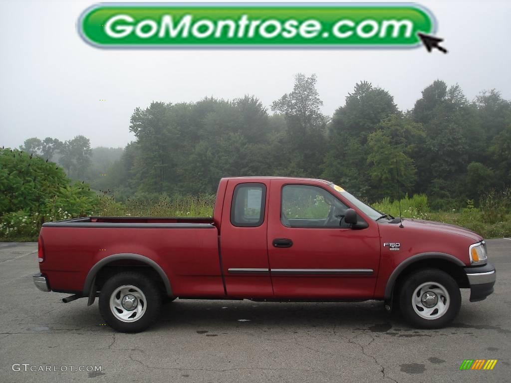 2002 F150 XL SuperCab - Toreador Red Metallic / Medium Graphite photo #1