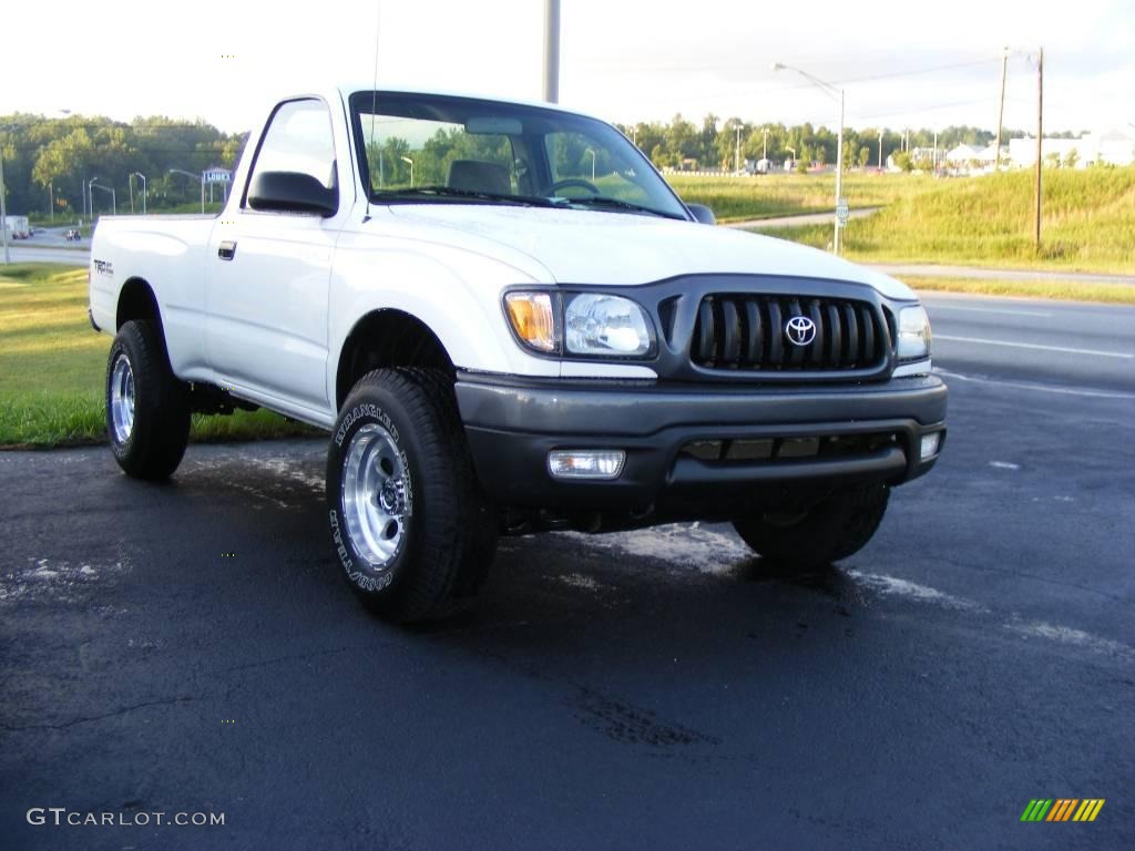 2004 Tacoma Regular Cab 4x4 - Super White / Oak photo #9