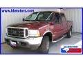 2004 Dark Toreador Red Metallic Ford F250 Super Duty XLT Crew Cab 4x4  photo #1