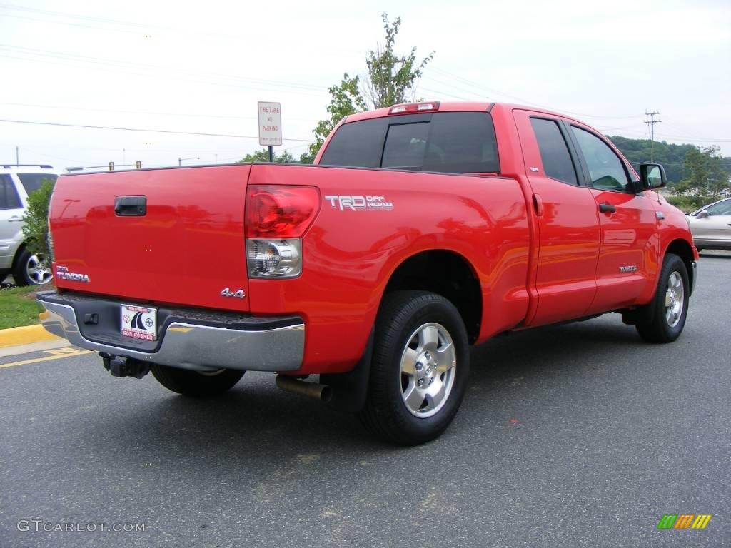 2007 Tundra SR5 TRD Double Cab 4x4 - Radiant Red / Graphite Gray photo #3