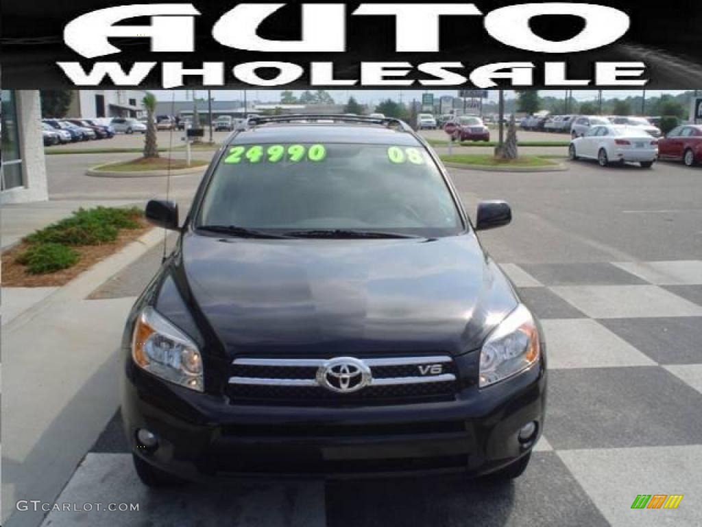 2008 RAV4 Limited 4WD - Black / Taupe photo #2