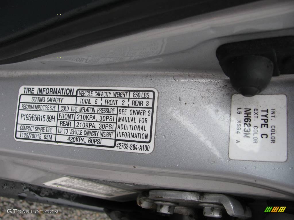 1999 Accord LX Sedan - Satin Silver Metallic / Lapis Blue photo #18