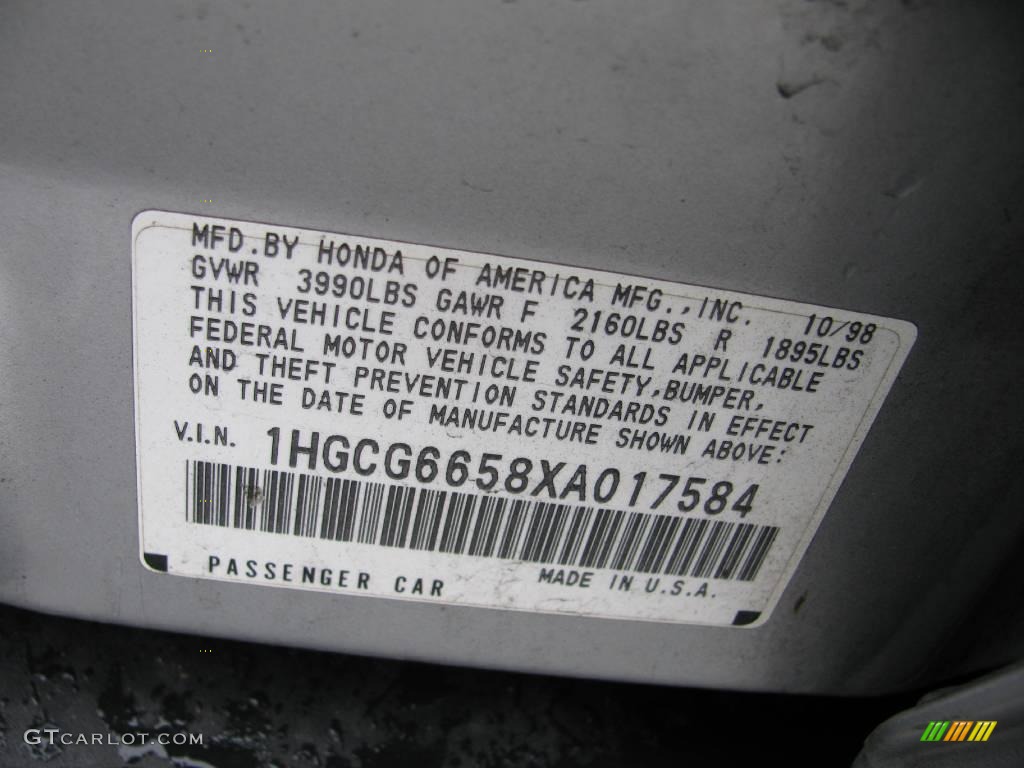 1999 Accord LX Sedan - Satin Silver Metallic / Lapis Blue photo #19