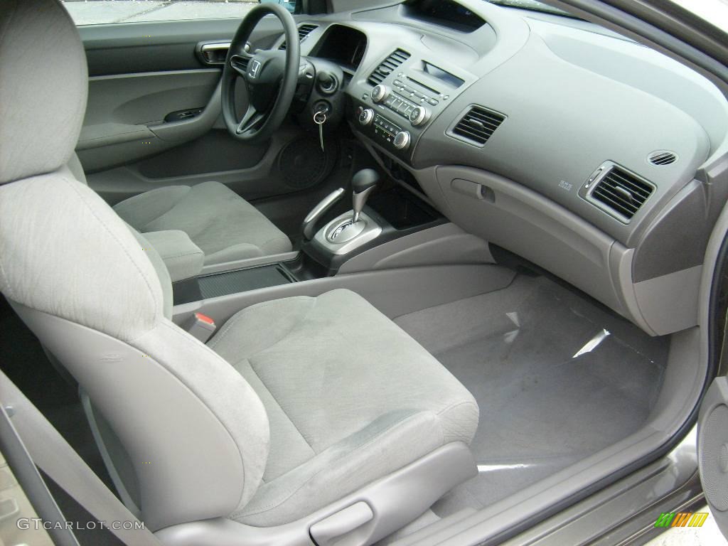 2007 Civic LX Coupe - Galaxy Gray Metallic / Gray photo #20