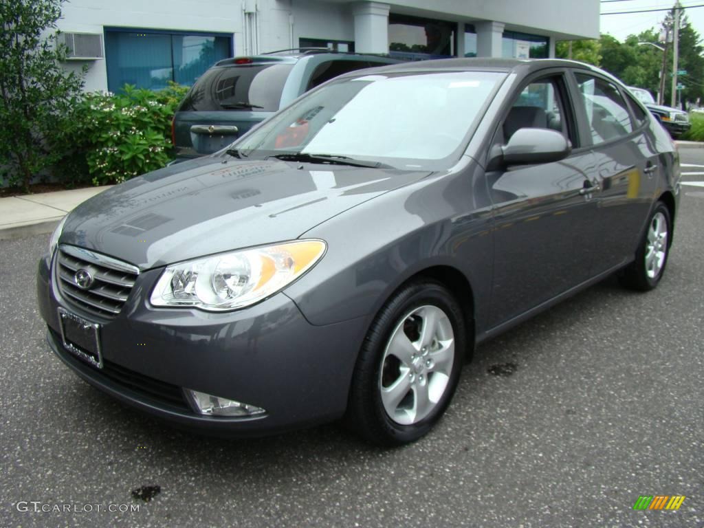2009 Elantra SE Sedan - Carbon Gray / Gray photo #2