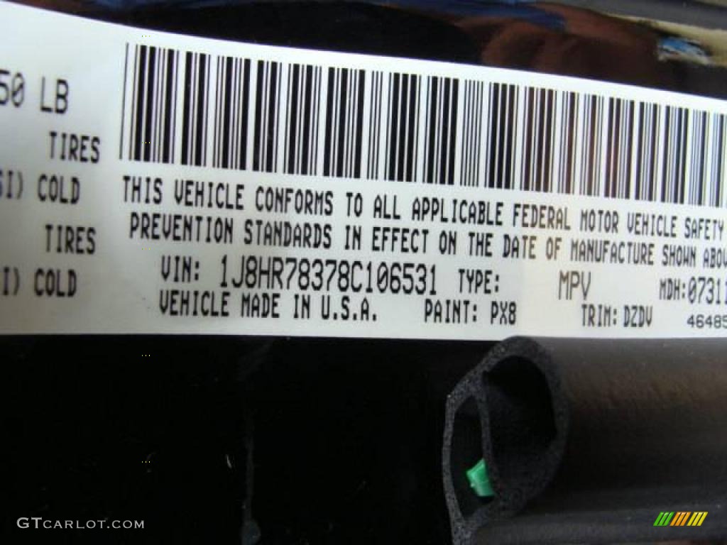 2008 Grand Cherokee SRT8 4x4 - Black / Dark Slate Gray photo #15